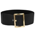 thumbnail image 2 of Shenmeida 1Pack Women's Wide Solid Color Faux Leather Belt Vintage Chunky Buckle Belts 5 Colors Available, 2 of 7