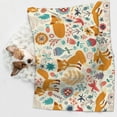 thumbnail image 6 of Yiaed Whimsical Fox Floral Garden Print Dog Blankets-Cat Blanket Washable for Couch Protection,Puppy Blanket, Soft Plush Reversible Throw Furniture Protector-Small, 6 of 8