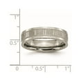 thumbnail image 6 of Titanium Roman Numerals 6mm Satin & Polished Flat Band, 6 of 6