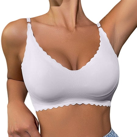 FANGMONE Racerback Bras for Women Adhesive Bra Invisible Sticky Strapless Push up Leading Lady Bras Plus Size Sport Bra Pack Gym Tops Supportive Wireless Bra Promotion Sale Clearance