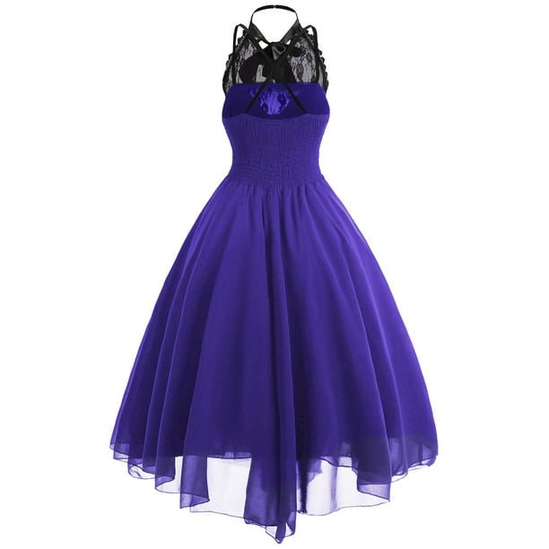 Abcnature Women Fashion Gothic Style Sexy Round Neck Banquet