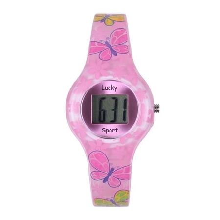 Lucky Lk Kidswaterresistantlcdwatchbutterflies