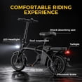 thumbnail image 5 of Folding Electric Bike for Adults, 14'' Mini Ebike, 48V 6Ah Removable Battery, Two Seats City Commuter Electric Bicycle, UL2849, 5 of 7
