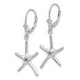 thumbnail image 2 of 14K White Gold Dancing Starfish Leverback Earrings TF1840W, 2 of 3