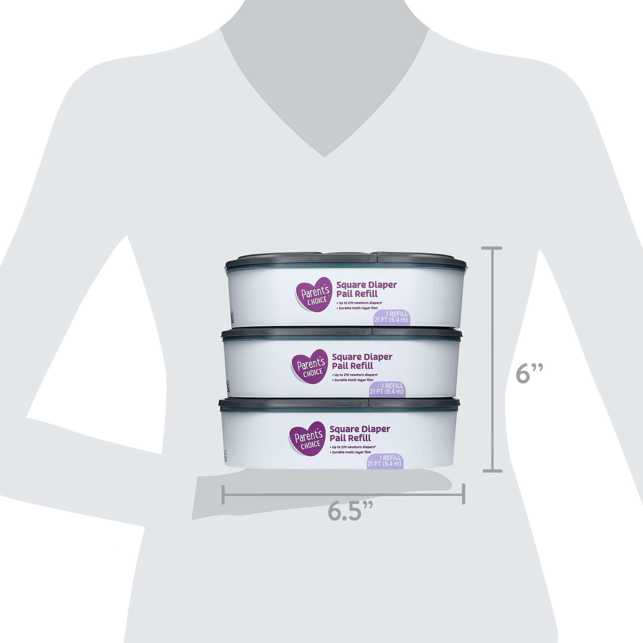 Parent's Choice Square Diaper Pail Refills, 3 Pack photo 5