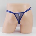 thumbnail image 5 of HUPOM Mens Underwear Boxer Briefs Male Thongs Low waist Drop Waist Solid Briefs Blue One Size, 5 of 6
