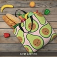 thumbnail image 6 of Naloa Cute Avocado Tote Bag for Women, Foldable Tote Bag With Zipper, Large Shoulder Bag, Top Handle Handbag for Travel, Work, Shopping, 6 of 9