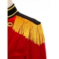 thumbnail image 4 of vastwit Womens Stand Collar Velvet Jacket Fringed Shoulder Board Long Sleeve Coat A Red S, 4 of 7