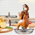 thumbnail image 4 of Stainless Steel Roaster Pan Vertical Roaster Rack Grilled Chicken Rack Tray Chicken Roasting Tray, 4 of 9
