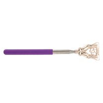 Unique Bargains 1 Pc Heart Shaped Back Scratcher for Bathroom Travel Hotel Purple Stainless Steel