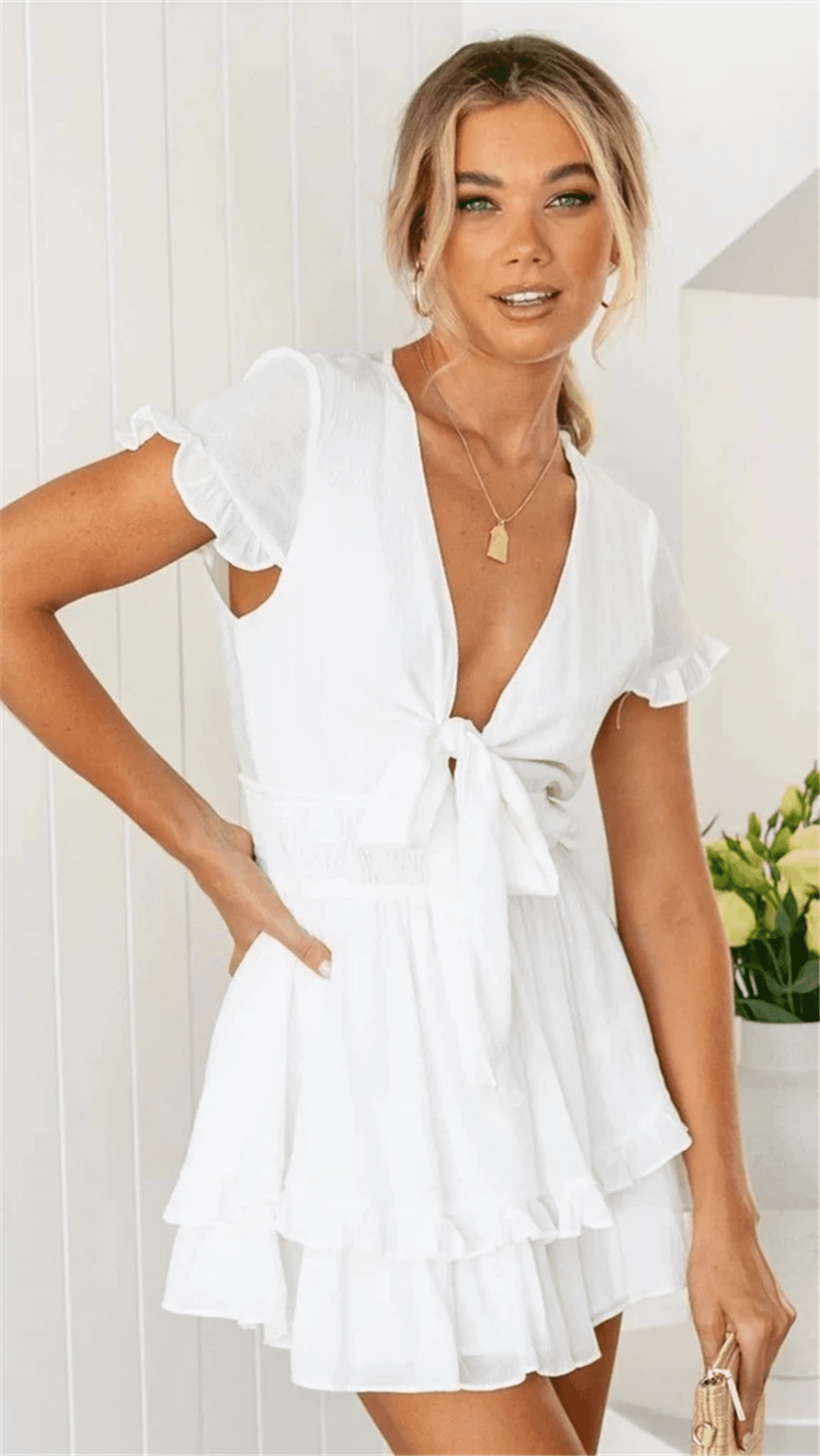 Solid Color Tie Knot Dress Tie 