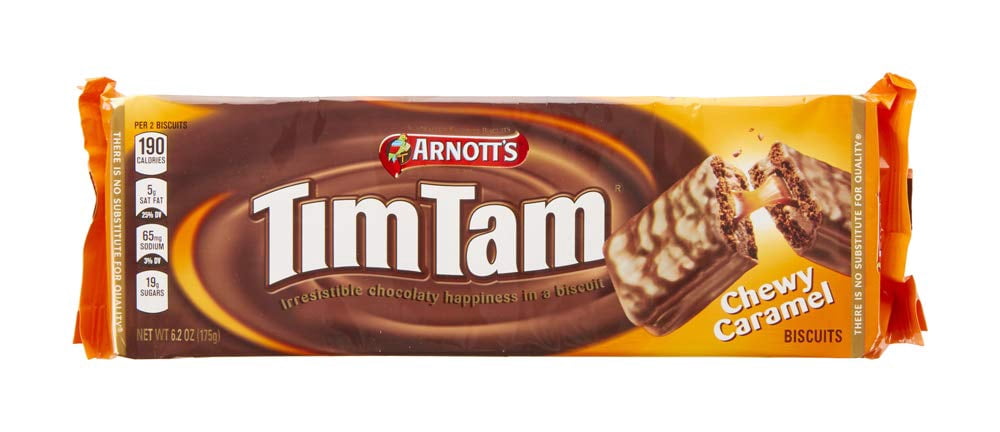 (Pack of 12), Arnott's Cookies Tim Tam Chewy Carmel, 6.2 oz