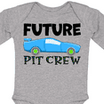thumbnail image 4 of Inktastic Future Pit Crew Blue Race Car Boys or Girls Long Sleeve Baby Bodysuit, 4 of 5