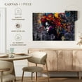 thumbnail image 5 of Elephant Stock Afro Abstract Wall Art - Horizontal Canvas Wall Art - Living Room Wall Decor - People Canvas - Black And Teal Decor - 39" x 26", 5 of 8