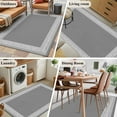 thumbnail image 6 of Grey Geometric Large Area Rugs for Bedroom Living Room, Soft Non Slip Carpet Bedside Rug, Bohemia Tribal Farm Tribal Patterned Rectangular Floor Cover Kitchen Accent Rug 4'x6' for Dining Room/Office, 6 of 9