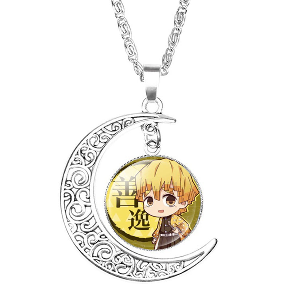 Anime Dragon Ball Z Alloy Necklace Boys Girls Crescent Pendant Accessories Gift 