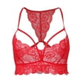 thumbnail image 1 of Bralette de encaje Yuyangstore Crop Tops Rojo, 1 of 8