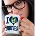 thumbnail image 2 of 3drose, I Heart Love Turtles Cartoon, 11oz Two-tone Red Mug, 2 of 6