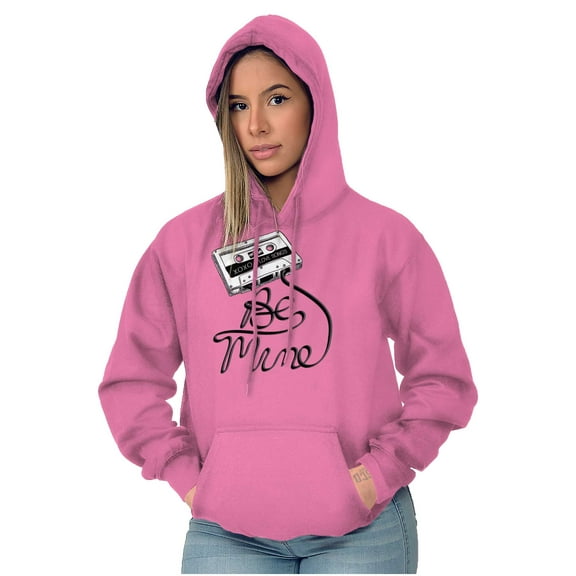 Retro Mixtape Be Mine Valentine Hoodie Sweatshirt Women Brisco Brands S