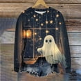 thumbnail image 4 of DOSUKRAI Sweatshirt Halloween Women Graphic Sweatshirts Long Sleeve Crew Neck Pullover Fall Lightweight Sweater Tops 2025 Multicolor,L, 4 of 6