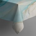 thumbnail image 4 of Blue Gold Marble Pattern Rectangle Tablecloth 60"x102",Waterproof Polyester Rectangle Table Cloth, Wipeable Spillproof Polyester Tablecloth for Dining, Camping, Indoor and Outdoor, 4 of 6