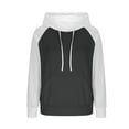 thumbnail image 5 of BLVB Hoodies for Women Lightweight Long Sleeve Sweatshirt Drawstring Loose Fit Color Block Pullover Tunic Tops with Pocket, 5 of 7