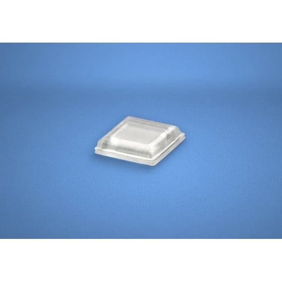 Self-Stick Square Rubber Bumper Pads .400" x .100" - 242 pack - BS20 Clear