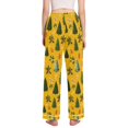 thumbnail image 3 of FORMRS Women's Pajama Pants with Pockets Soft Comfy Loungewear Sleep Bottom, Sizes S-2XL, Yellow Christmas Tree Pattern, 3 of 8