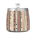 thumbnail image 7 of Yayeee Ashtray with Lid for Cigarette Smokeless Stainless Steel Home Ash Holder, Brown Abstract Dots, 7 of 7