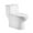 Gloss White, variant on One-Piece Toilet,Powerful & Quiet Dual Flush Modern Toilet with Comfort Chair Seat,1.1/1.6 GPF,Black