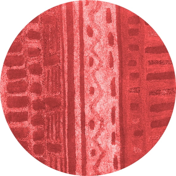 Ahgly Company Indoor Round Southwestern Red Country Area Rugs, 7' Round