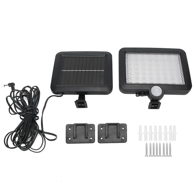 Lámpara de pared exterior ABS con sensor solar de 56 LED para jardín, césped, calle, etc.