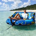 thumbnail image 6 of Leader Accessories  3-Person Waterskiing Towables Inflatable Tube for Boating,Blue, 6 of 7