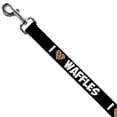 thumbnail image 2 of Buckle-Down Pet Leash, Dog Leash, I Heart Waffles Text, 6 Feet Long 1.0 Inch Wide, 2 of 6