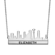 Personalized Cityscape Name Necklace Seattle Skyline