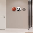 thumbnail image 3 of HLONK 3 Pcs Wall Mounted Ball Stand Basketball Display Hoop Rack Bracket, 3 of 8