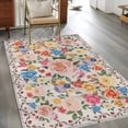 thumbnail image 2 of Kitchen Mats for Floor 3x5 Ft, Boho Pink Flowers Non Slip Area Rugs for Kitchen Bedroom Entryway, Colorful Floral Spring Vintage Botanical Washable Carpet Runner Rug Floor Mats for Bedroom, 2 of 8
