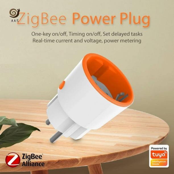 Tuya Smart Zigbee 3.0 Power Plug 16A EU Socket 3680W Meter Remote Works  with Alexa and Tuya illi Hub 