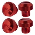 thumbnail image 1 of OULII 4Ud Tapones De Espejo Para Agujeros En Motocicleta De Metal Rojo Para Apariencia, 1 of 8