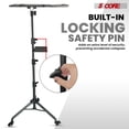 thumbnail image 4 of Projector Stand 29.5 to 71 Inch Adjustable Tripod 2 Shelves Portable Laptop Cart w Phone Holder, 4 of 8