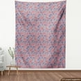 thumbnail image 4 of Botanical Sofa Upholstery Fabric by the Yard, Natural Theme Floral Motifs with Blossoms and Buds Patterns, Decorative Fabric for DIY and Home Accents, Pale Pink and Dark Ceil Blue by Ambesonne, 4 of 5