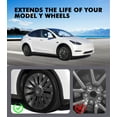 thumbnail image 2 of Set of 4 Wheel Covers Hubcaps Gunmetal Gray For 2020-2025 Tesla Y 19 inch Wheel, 2 of 6