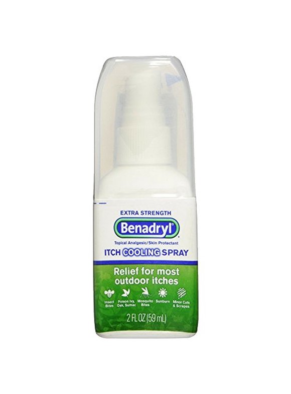 Benadryl Itch Relief Spray, Extra Strength, 2 oz (Pack of 2)