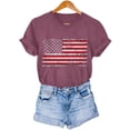 thumbnail image 7 of Busydd T Shirts for Women 4th of July USA Stars and Stripes Print Cotton T-Shirts Independence Day Patriotic Graphic Tees Summer Casual Short Sleeve Crewneck Going Out Tops L, 7 of 7