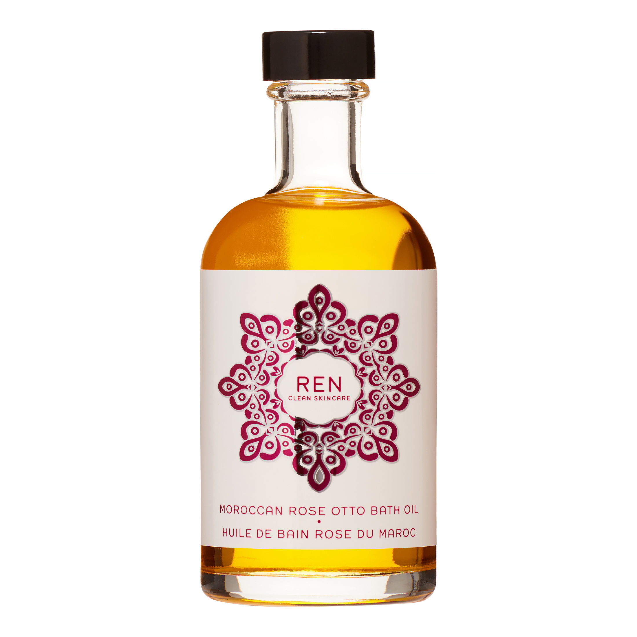 REN REN Moroccan Rose Otto Bath Oil, 6.8 Fl Oz