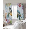 thumbnail image 4 of Sea Turtle Coastal Blackout Curtains for Bedroom Living Room Darkening Curtains 96 Inches Long Blue Nautical Summer Beach Ocean Window Curtain 2 Panels Set Window Treatment Grommet Drapes 52"x96", 4 of 9