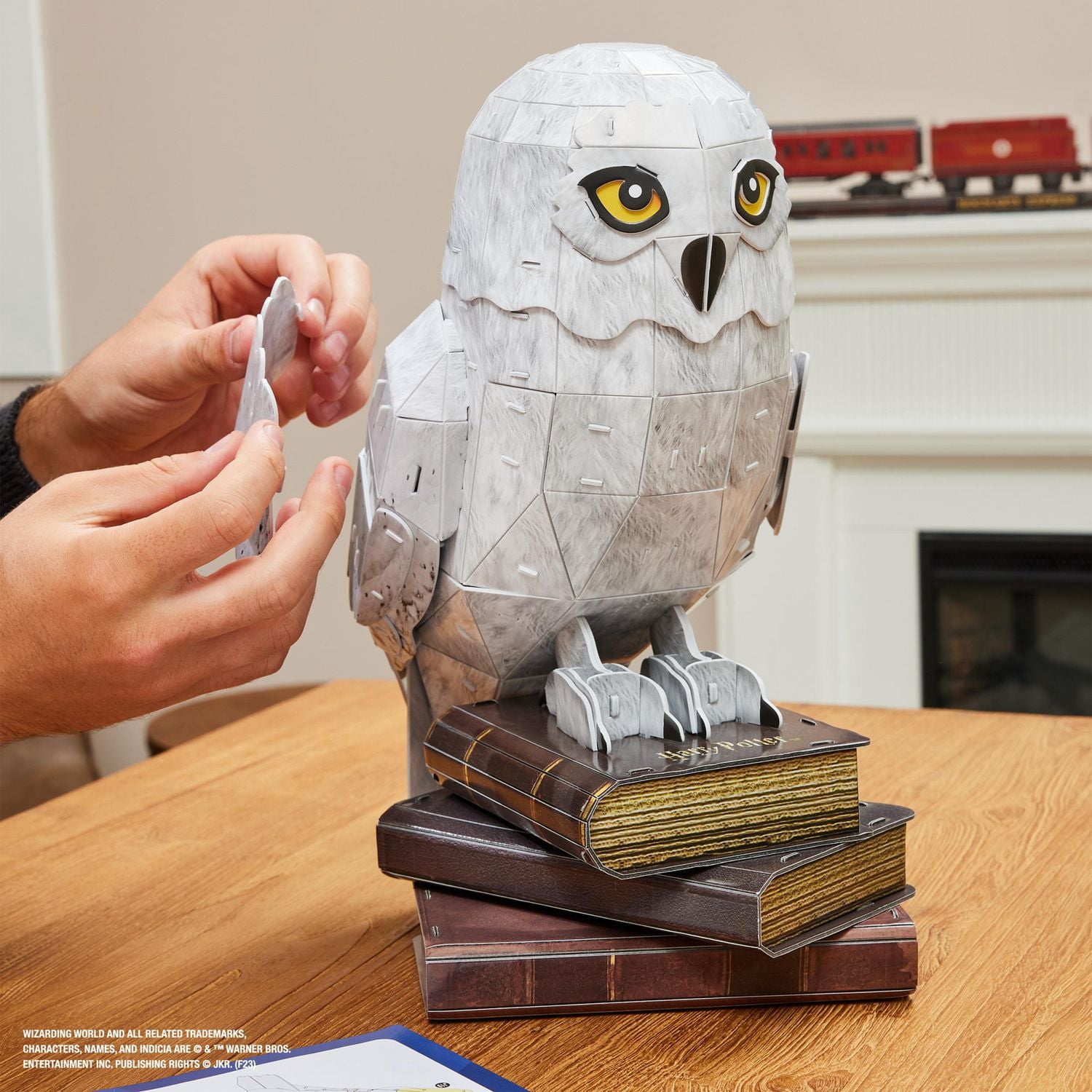 4D Build, Puzzle 3D Harry Potter Hedwige 118 pièces | Cadeaux Harry Potter décoration de bureau | Jouets de construction | Puzzles 3D pour adultes et adolescents à partir de 12 ans