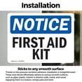 thumbnail image 3 of (2 Pack) First Aid Kit OSHA Notice Sign 5 Inch X 3.5 Inch Vinyl Label Decal Sticker Weather Resistant, UV Protected for Workplace, Business, and Construction Site, Made in the USA, 3 of 7