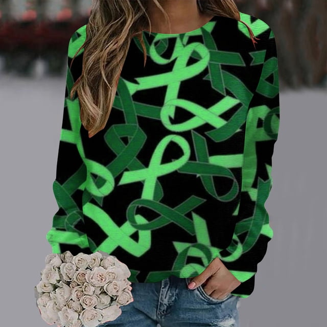 50 % de Réduction sur Chandail en Molleton Surdimensionné pour Femmes 2023 Mode Décontractée Manches Longues Col Rond Imprimé Chandail en Molleton Blouse