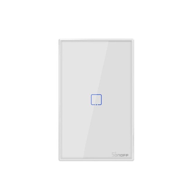 Interruptor de luz Panel de lámpara de control táctil montado en la pared Interruptor de control de luz inteligente WiFi Panel de 1 cuadrilla EE. UU., AweSitey EL002751-00